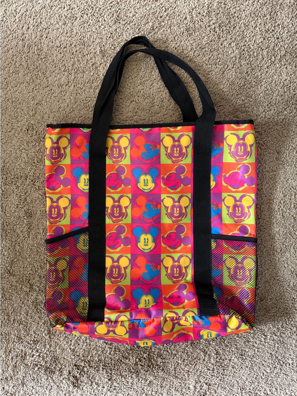 Mickey Pop Art Nylon Tote Bag